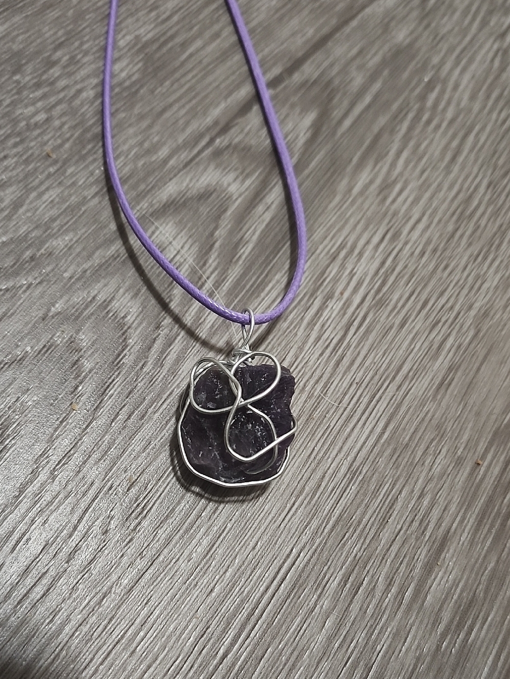 Hand Crafted Crown Energy Stone Wire Wrapped Necklace